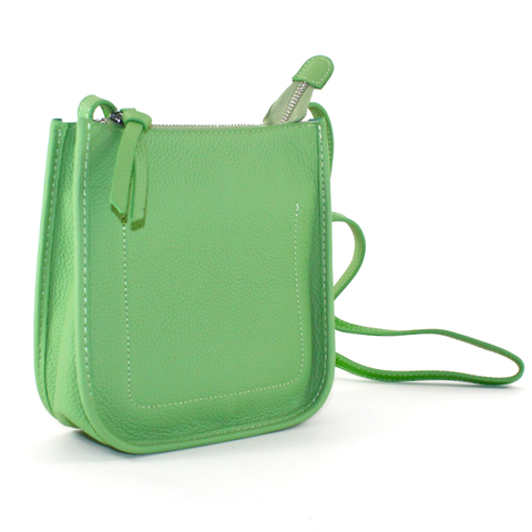 100% Leather Crossbody, Lime