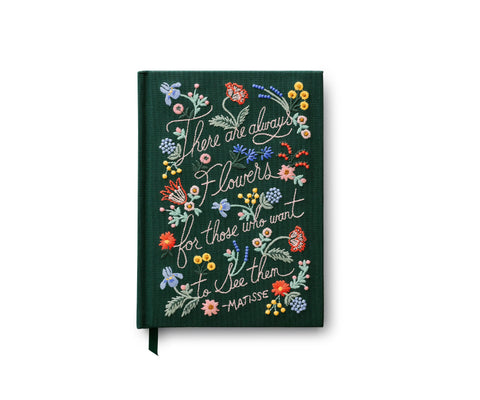 Journal, There Are Always Flowers, Embroidered