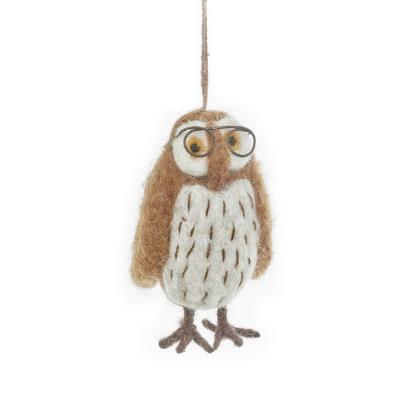 Ornament, Felt, Wilson the Wise Owl