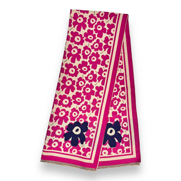 Scarf, Flower Eye: Hot Pink