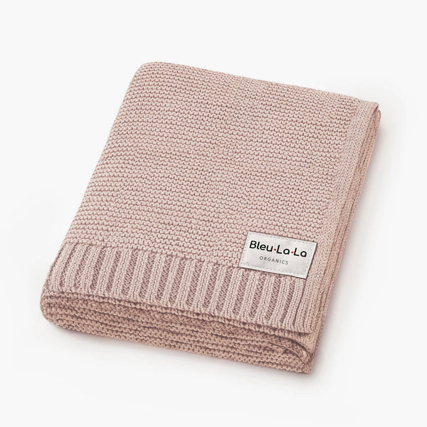 Baby Blanket, Organic Cotton : Blush Pink