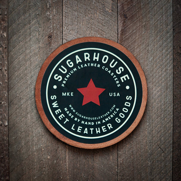 Leather Coaster, American Flag