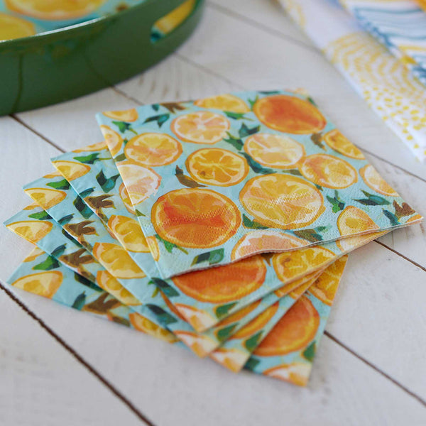 Napkins, Cocktail, Lemon Slices