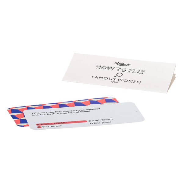 Trivia Cards, Famous Women