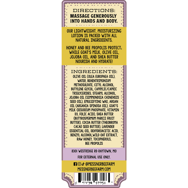 Lavender Oatmeal - Milk and Honey Lotion - 8oz