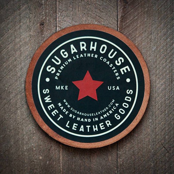 Leather Coaster, Bourbon
