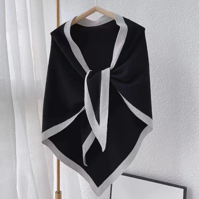 Wrap, Pointed Hem Short, Black