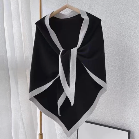 Wrap, Pointed Hem Short, Black