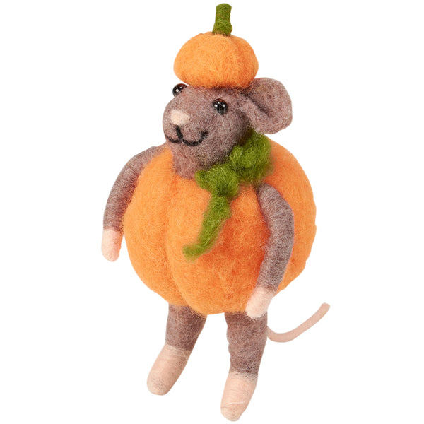 Ornament, Felt, Mouse Pumpkin Critter