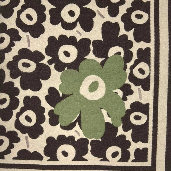 Scarf, Cashmere Blend, Flower Khaki