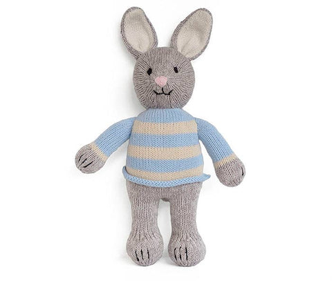 Plush, Knit Grey Bunny In Sweater