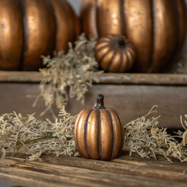 GOLD TALL PUMPKIN 4"