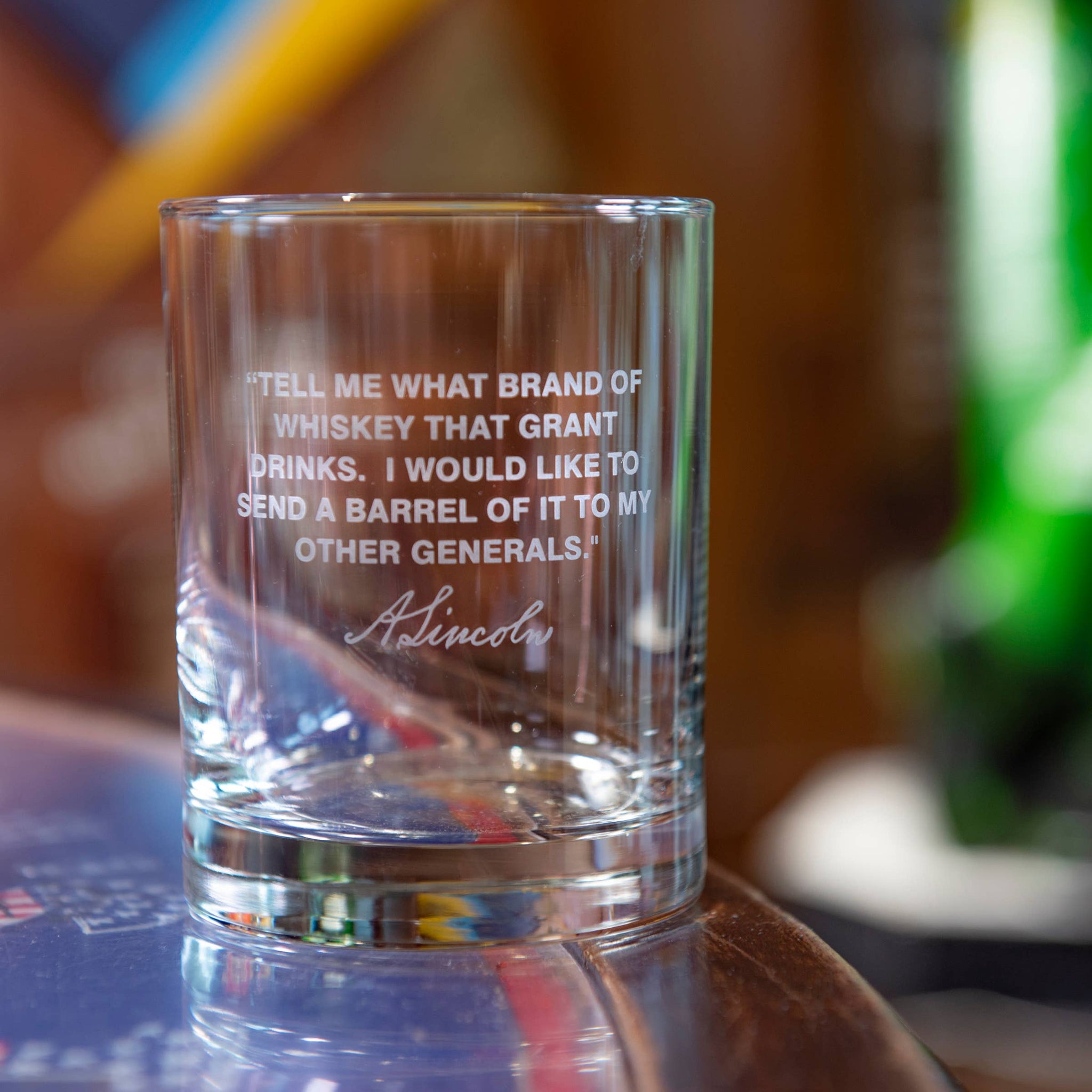 Rocks Glass, Abraham Lincoln Quote