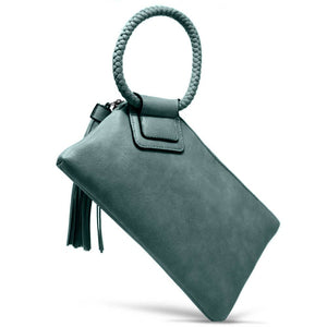 Wristlet/Clutch: Turquoise Vegan Leather
