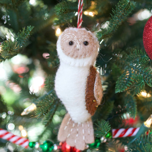 Ornament, Felt Owl Wool
