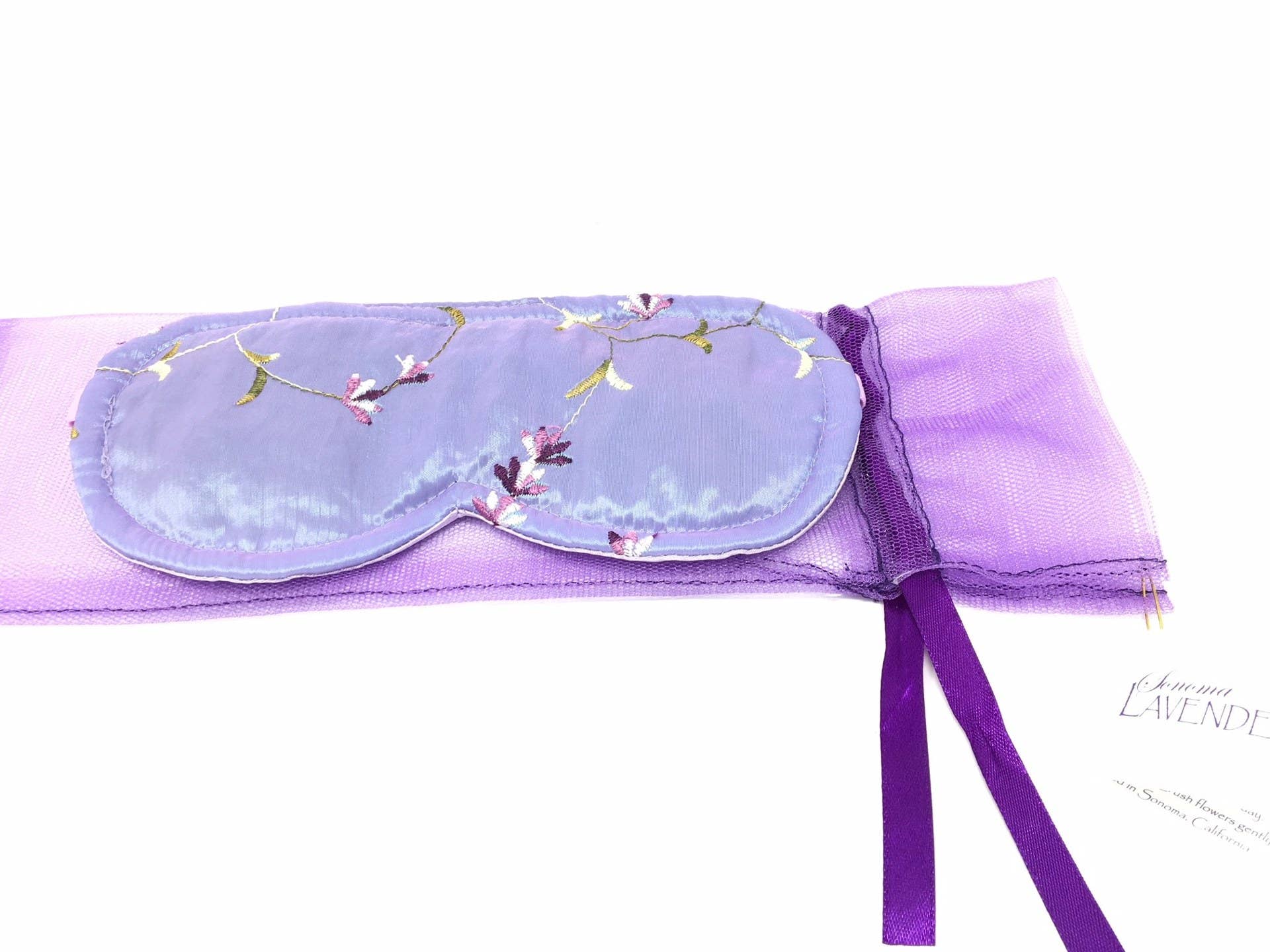 Lavender Embroidered Sleep Mask