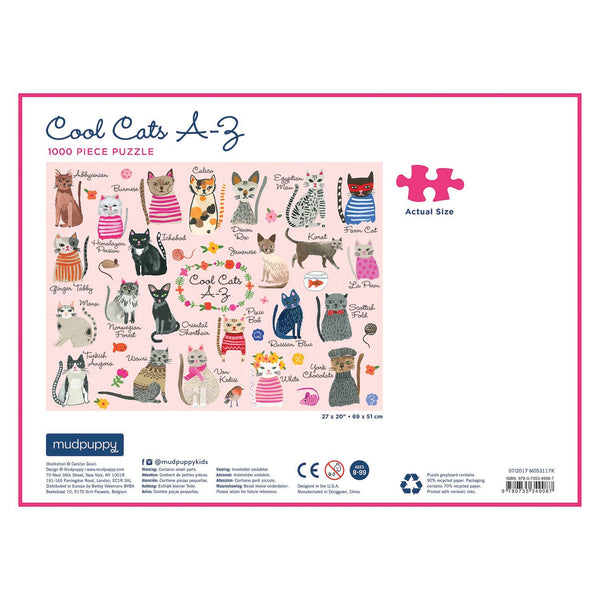 Puzzle, Cool Cats A-Z 1000 Pc