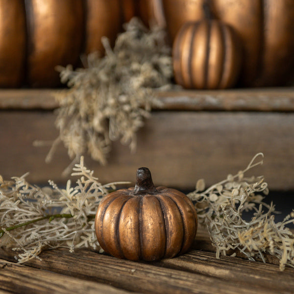 GOLD SHORT PUMPKIN 3"