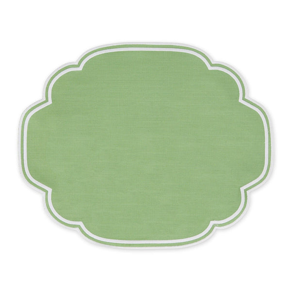 Placemat, Green Scalloped