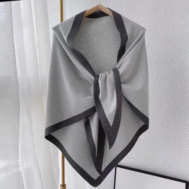 Wrap, Pointed Hem Short, Grey