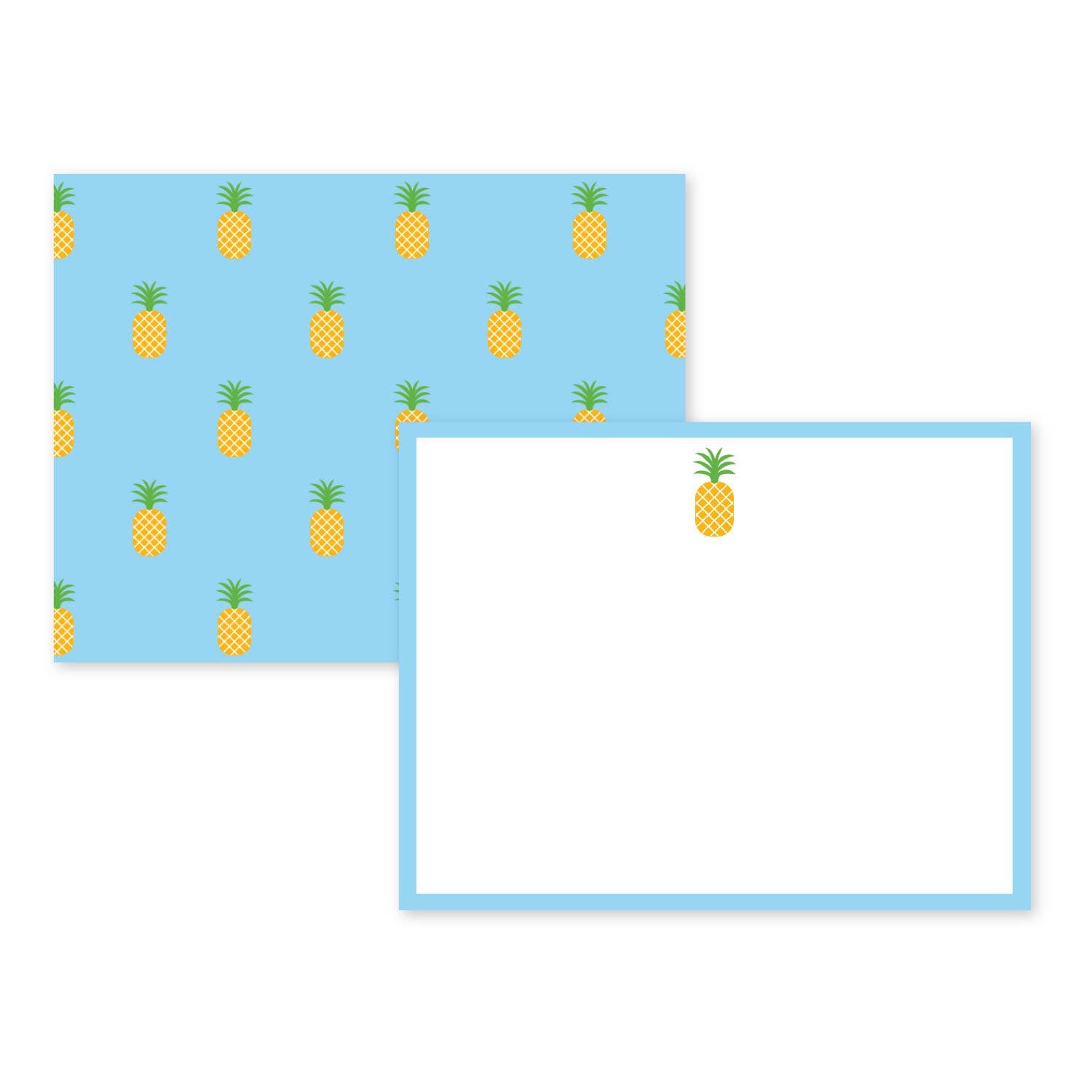 Flat Notecards, Pineapple