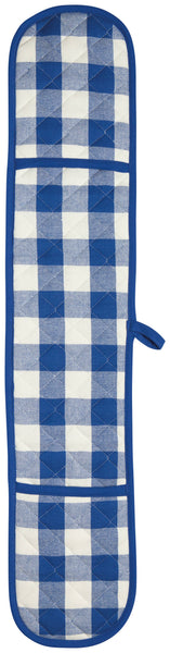Royal Blue Check Double Oven Mitt