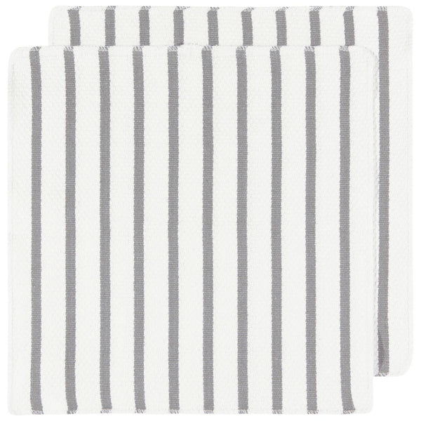 Dishcloths, Basketweave London Gray Set/2