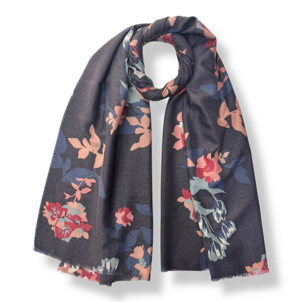 Scarf, Midnight Blossom