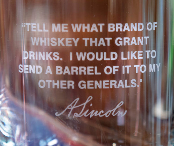 Rocks Glass, Abraham Lincoln Quote