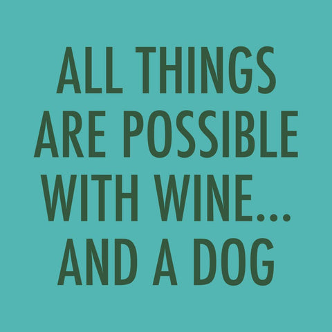 Napkins, Cocktail, Wine And A Dog