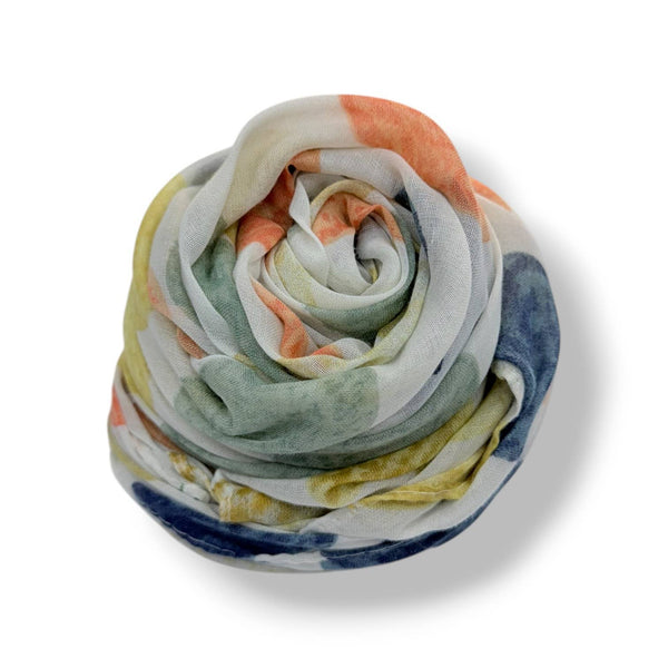 Scarf, Pastel Polka Dot with Tassels