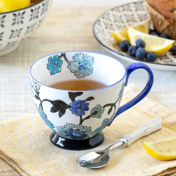 Cup, Periwinkle Vine Pattern