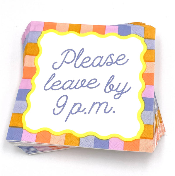 Napkins, Cocktail, Please Leave By 9P.M.