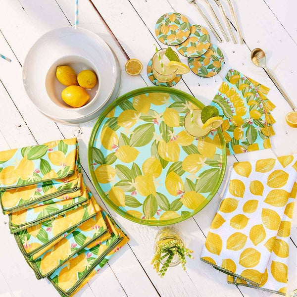 Napkins,  Cocktail, Lemon Blossoms