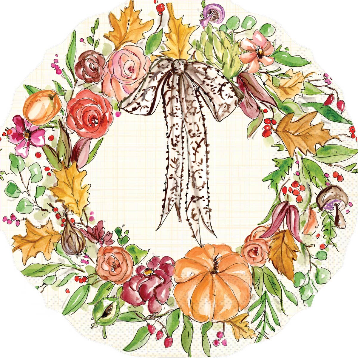 Napkins, Lunch, Autumn Wreath