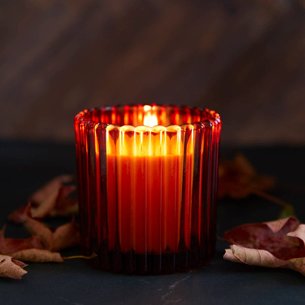 Candle, Fallen Leaves, 7oz Glass