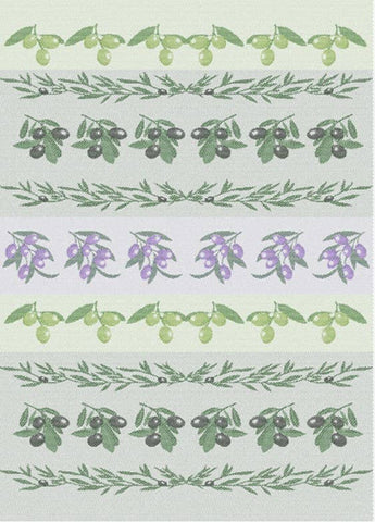 Tea Towel, Swedish TriColor Olives Jacquard