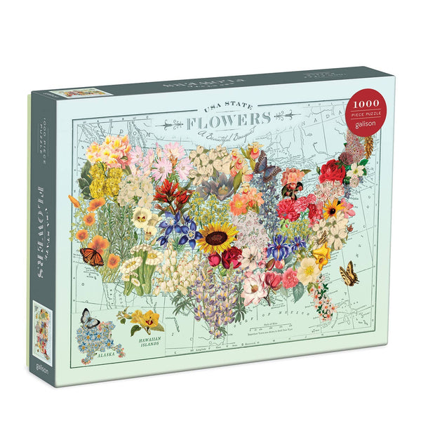 Puzzle, Wendy Gold USA State Flowers 1000 Pc