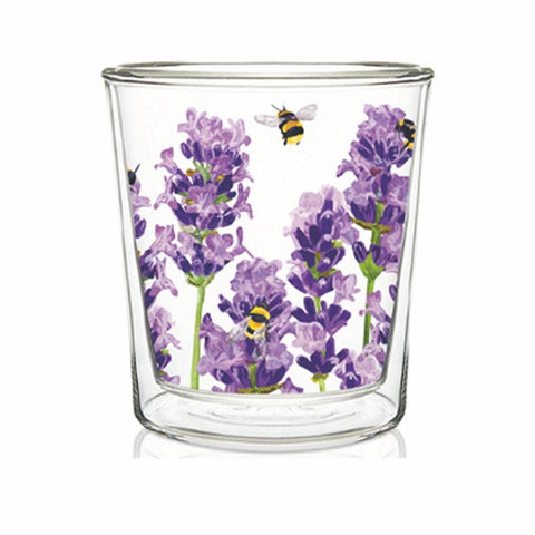 Tea Glass, Bees and Lavender