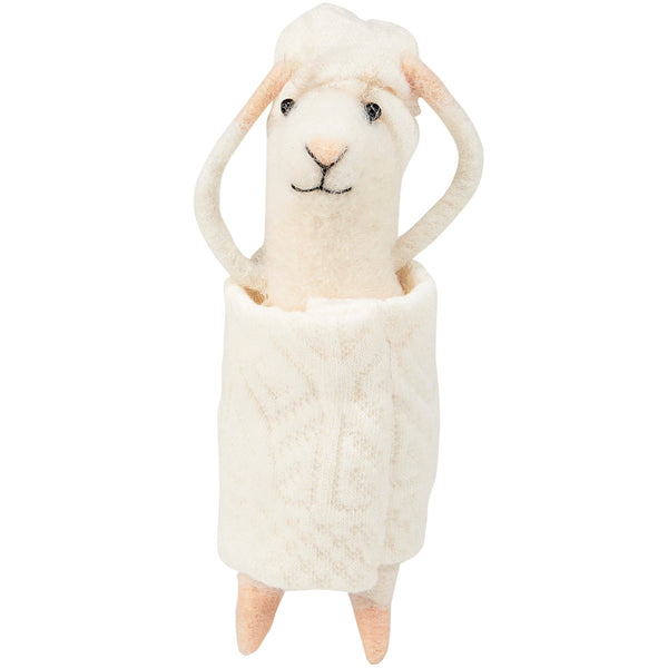 Ornament, Felt, Bathtime Mouse Critter