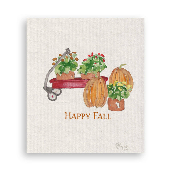 Tea Towel, Fall Wagon