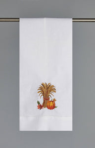 Guest Towel, Harvest Wheat Embroidered