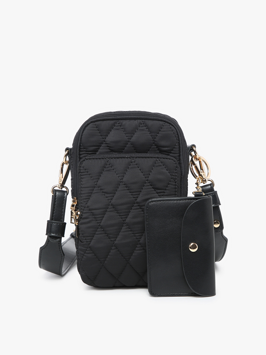 Crossbody, Parker Quilted w/Pouch Black
