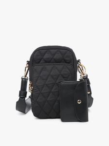 Crossbody, Parker Quilted w/Pouch Black