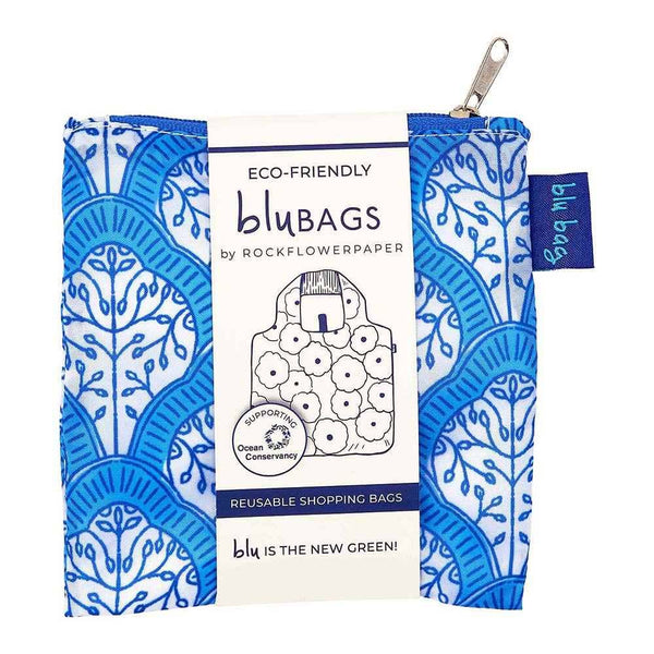 Reusable Shopper Tote, Fifer Blue