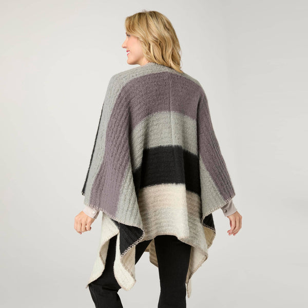 Wrap, Arden Stripe: Grey/Black/Charcoal