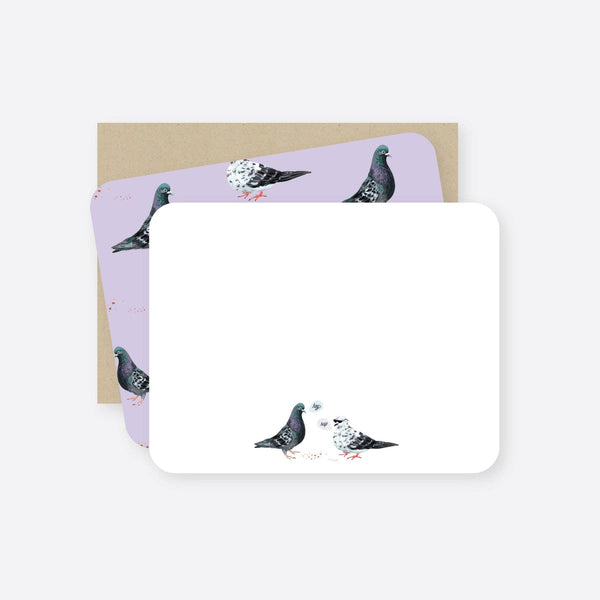 Boxed Notecard Set /8, chatting pigeons