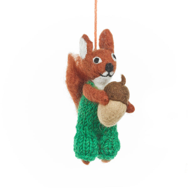 Ornament, Felt, Nelly Nutkins Squirrel