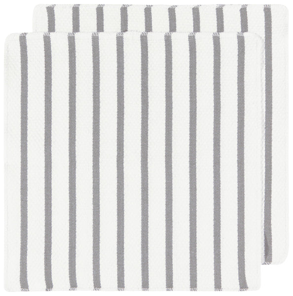 Dishcloths, Basketweave London Gray Set/2