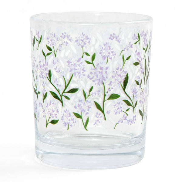 Hydrangea Floral Short Juice Glass